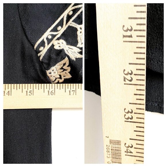 Lulus Tale to Tell Black Embroidered Shift Dress, size XS - Picture 8 of 8